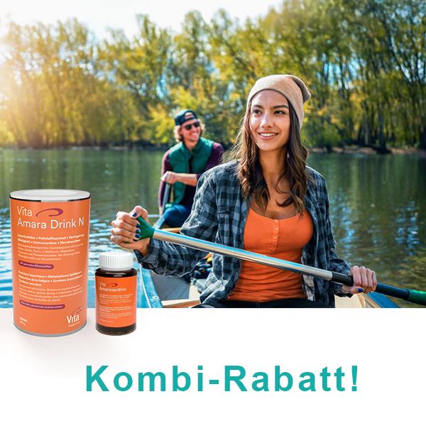 VITAKOMBI537+702 Amara Drink Pulver Dose 240g + Amaraxanthin DTX 90 Kapseln